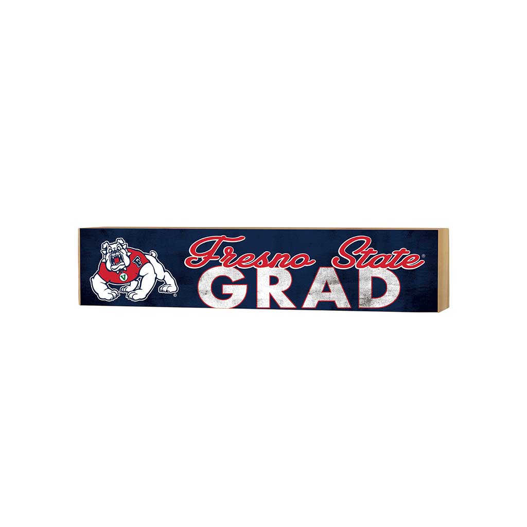 3x13 Fresno State Bulldogs Grad Block Sign