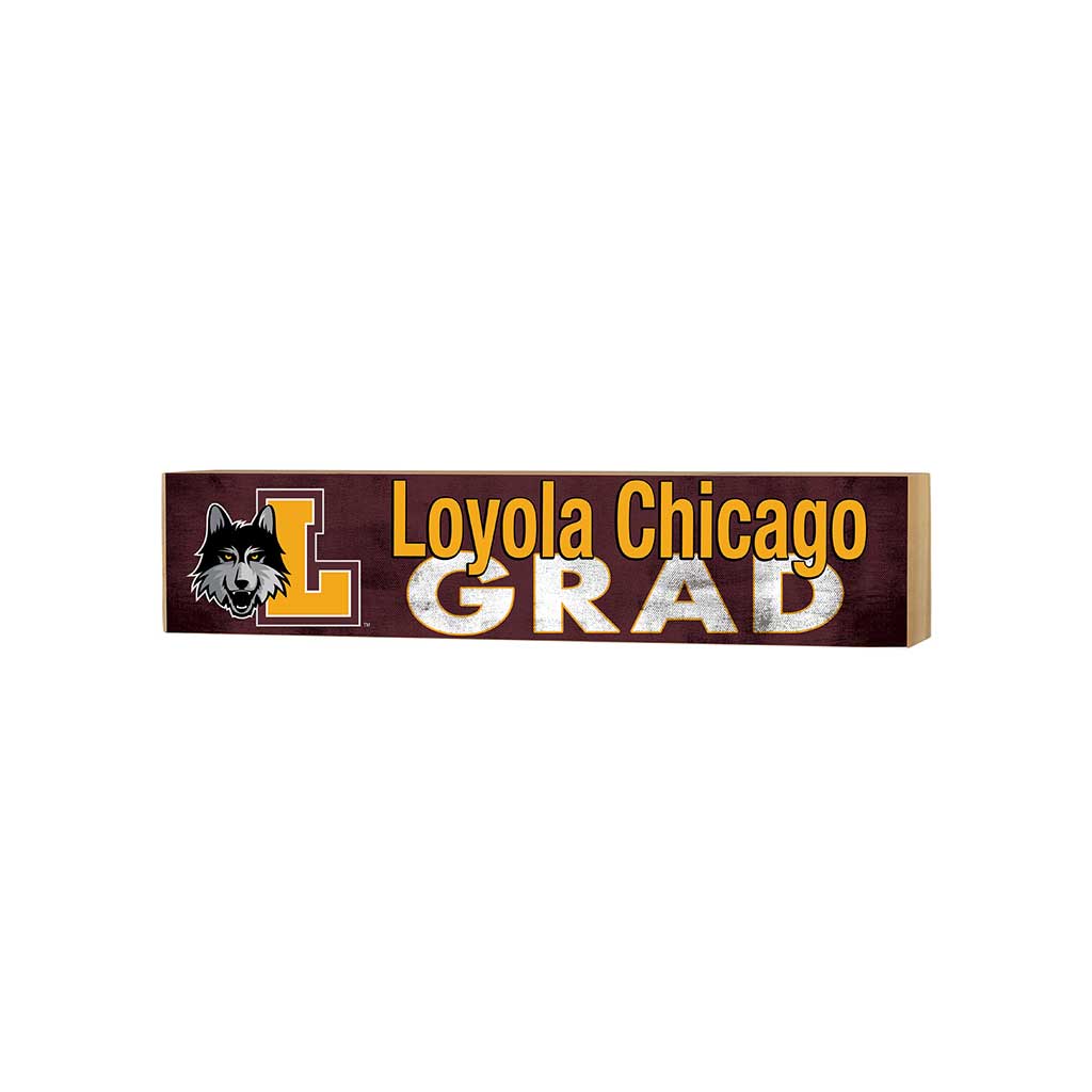 3x13 Loyola Chicago Ramblers Grad Block Sign