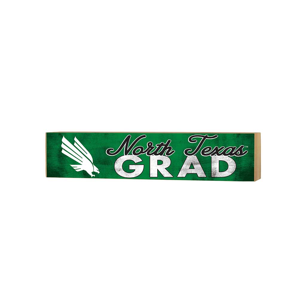 3x13 North Texas Mean Green Grad Block Sign
