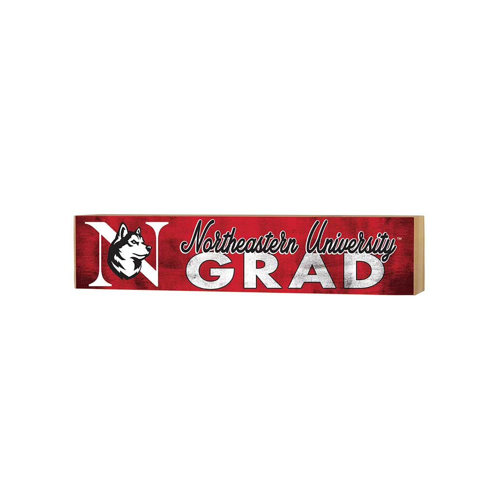 3x13 Northeastern Huskies Grad Block Sign