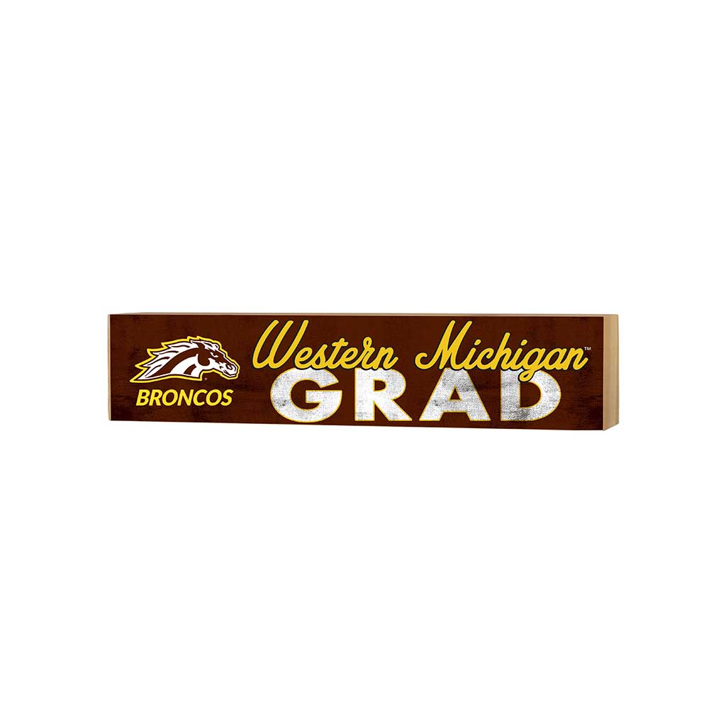 3x13 Western Michigan Broncos Grad Block Sign