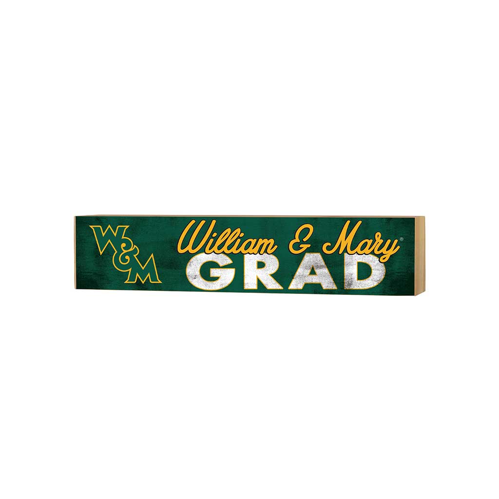 3x13 William & Mary Tribe Grad Block Sign