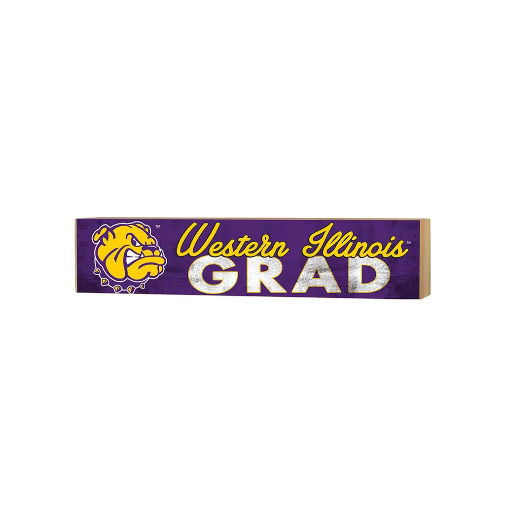 3x13 Western Illinois Leathernecks Grad Block Sign