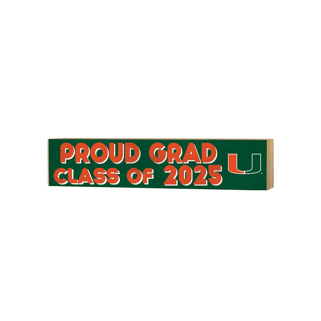 3x13 Miami Hurricanes Class of 2025 Block Sign