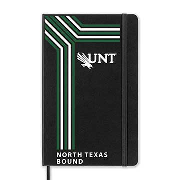 North Texas Mean Green School Bound Black Ruled Moleskine Notebook