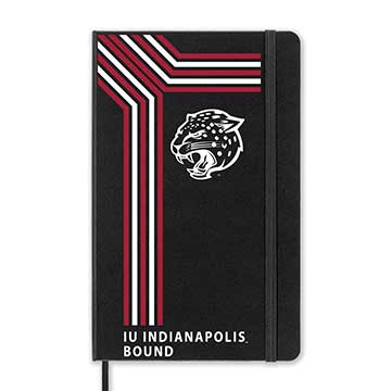 IUPUI Jaguars School Bound Black Ruled Moleskine Notebook