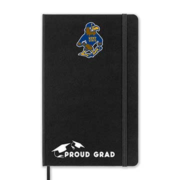 Kent State Golden Flashes Proud Grad Black Ruled Moleskine Notebook