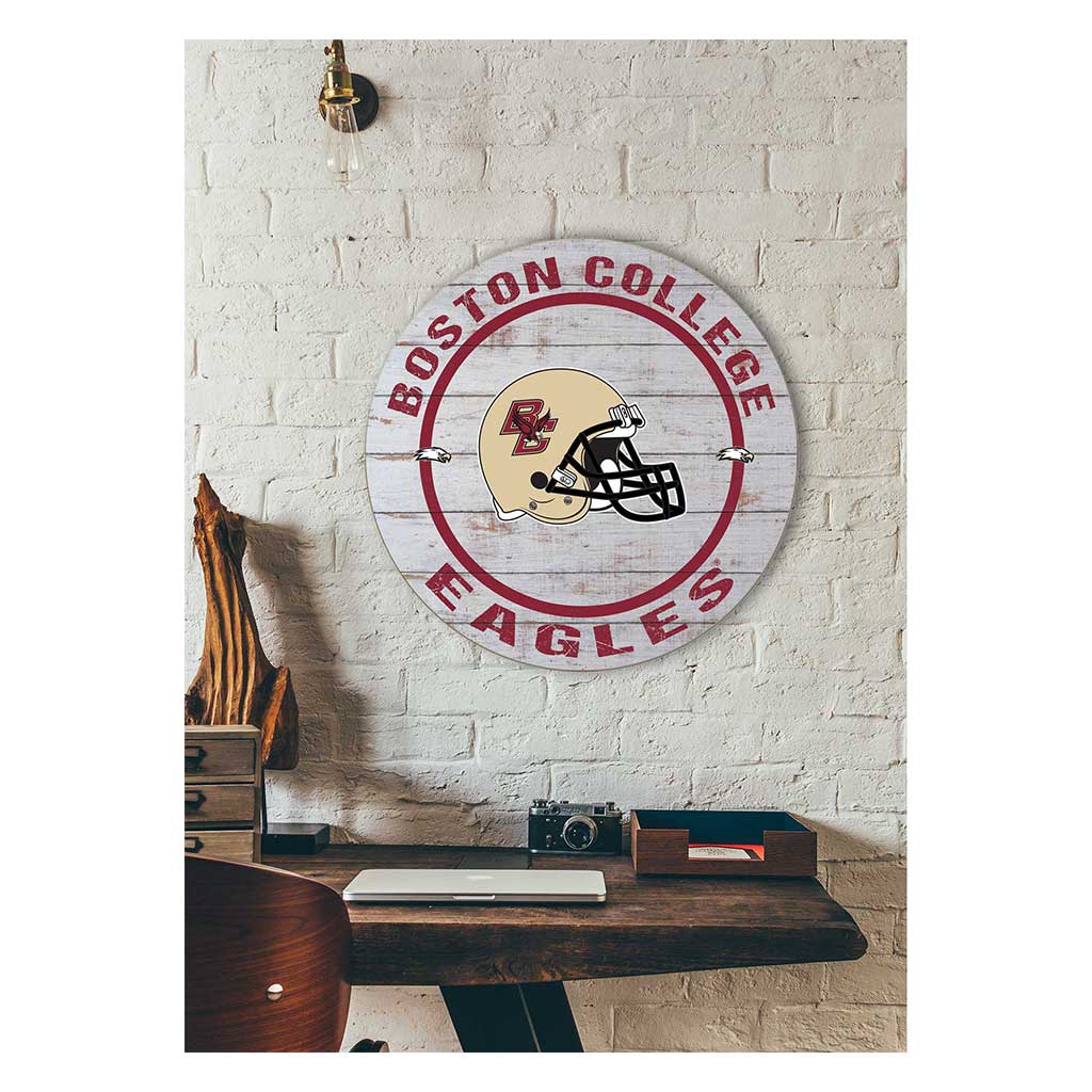 20x20 Weathered Helmet Sign Boston College Eagles