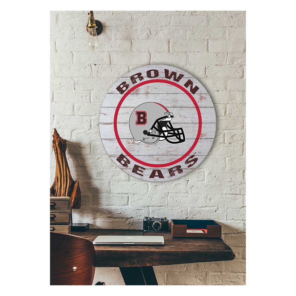 20x20 Weathered Helmet Sign Brown University Bears