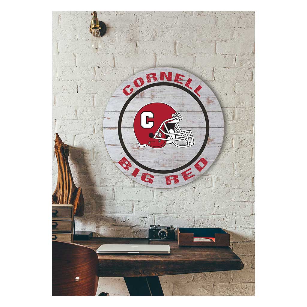 20x20 Weathered Helmet Sign Cornell Big Red