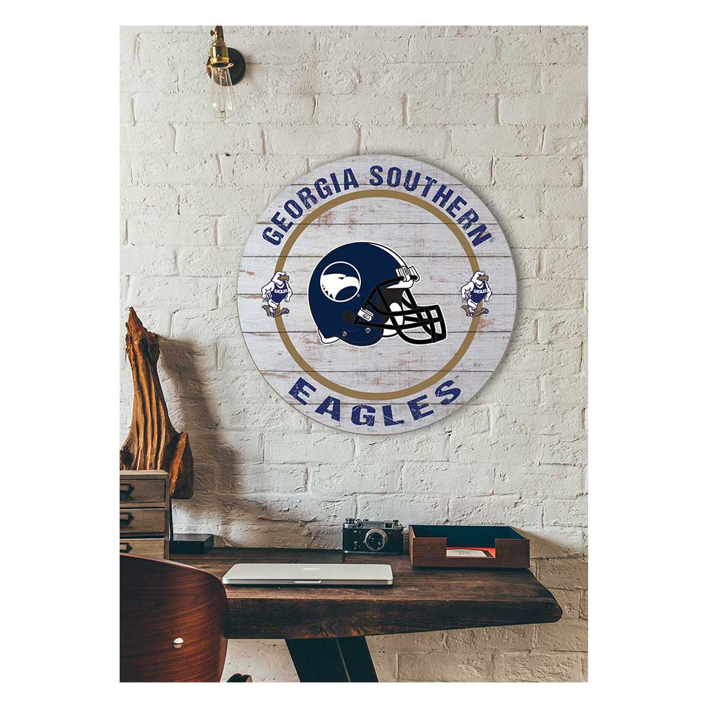 20x20 Weathered Helmet Sign Georgia Southern Eagles