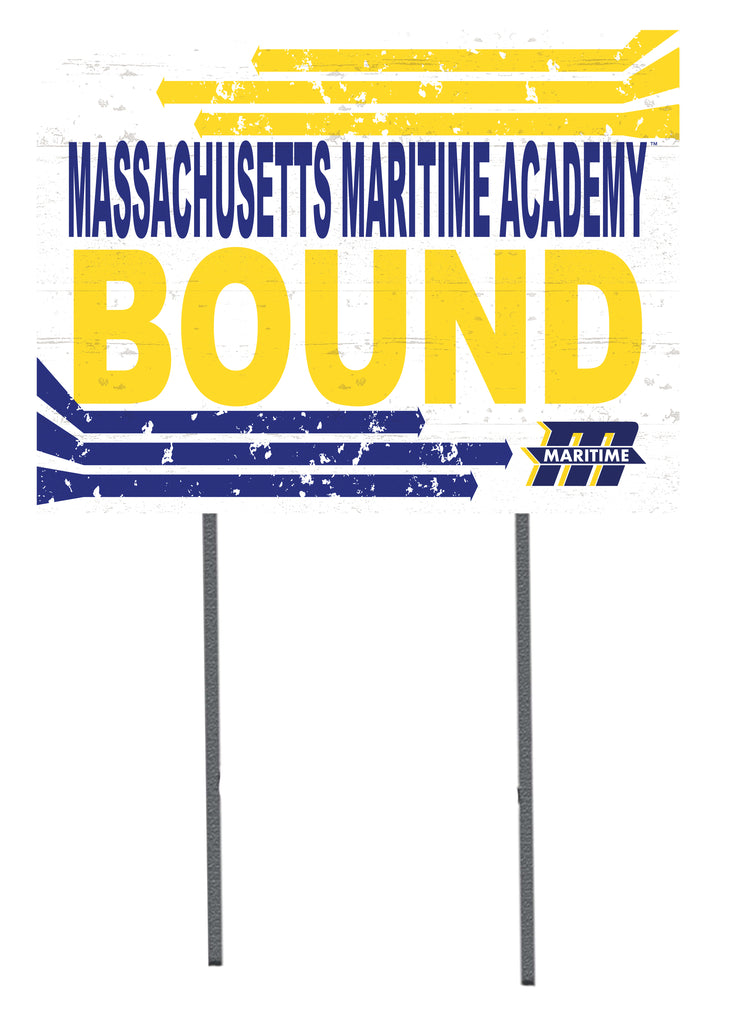 18x24 Lawn Sign Retro School Bound Massachusettes Maritime Academy Buccaneers