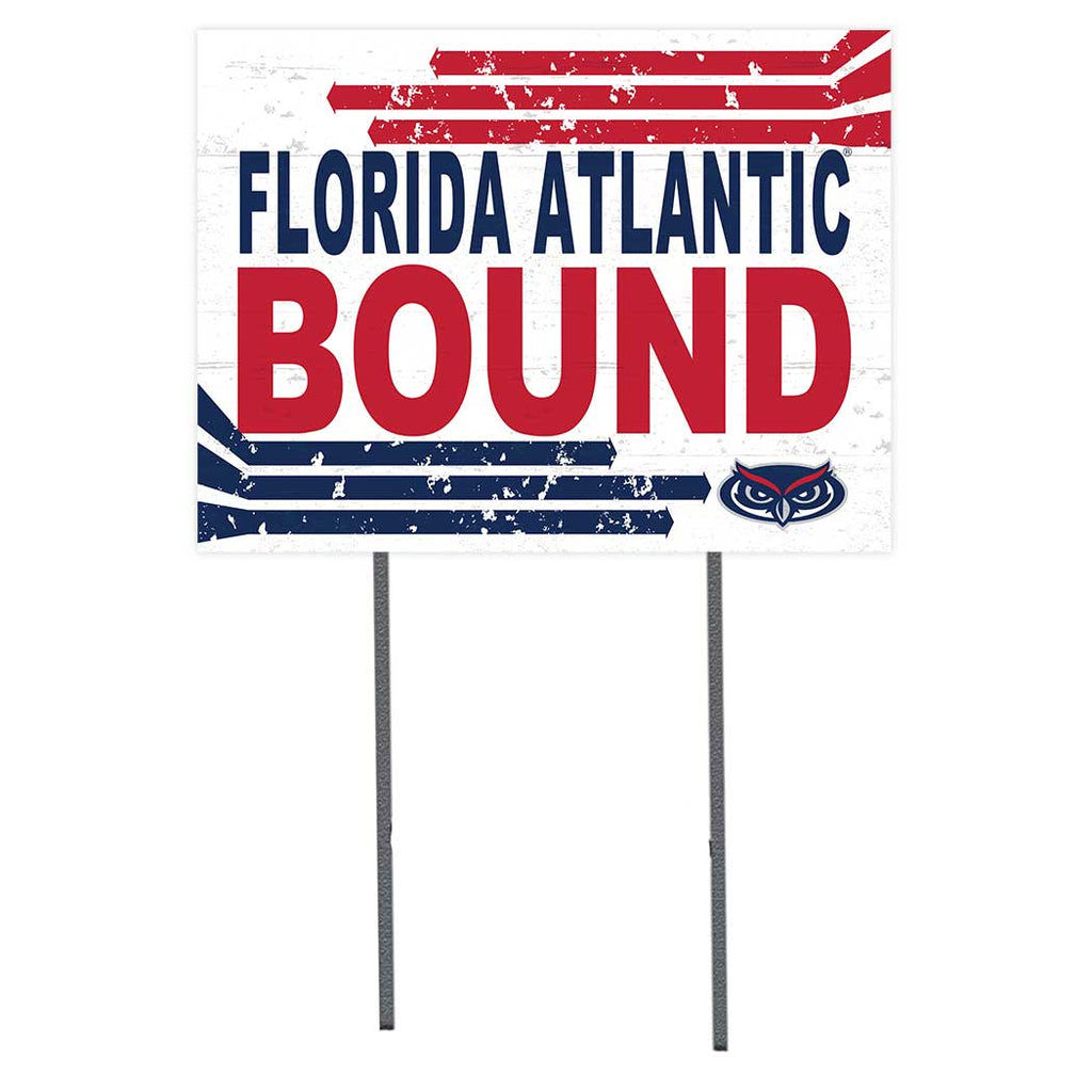 18x24 Lawn Sign Retro School Bound Florida Atlantic Owls
