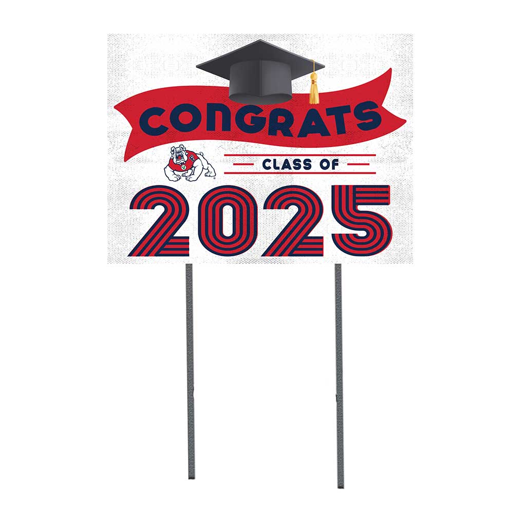 18x24 Fresno State Bulldogs Class of 2025 Lawn Sign