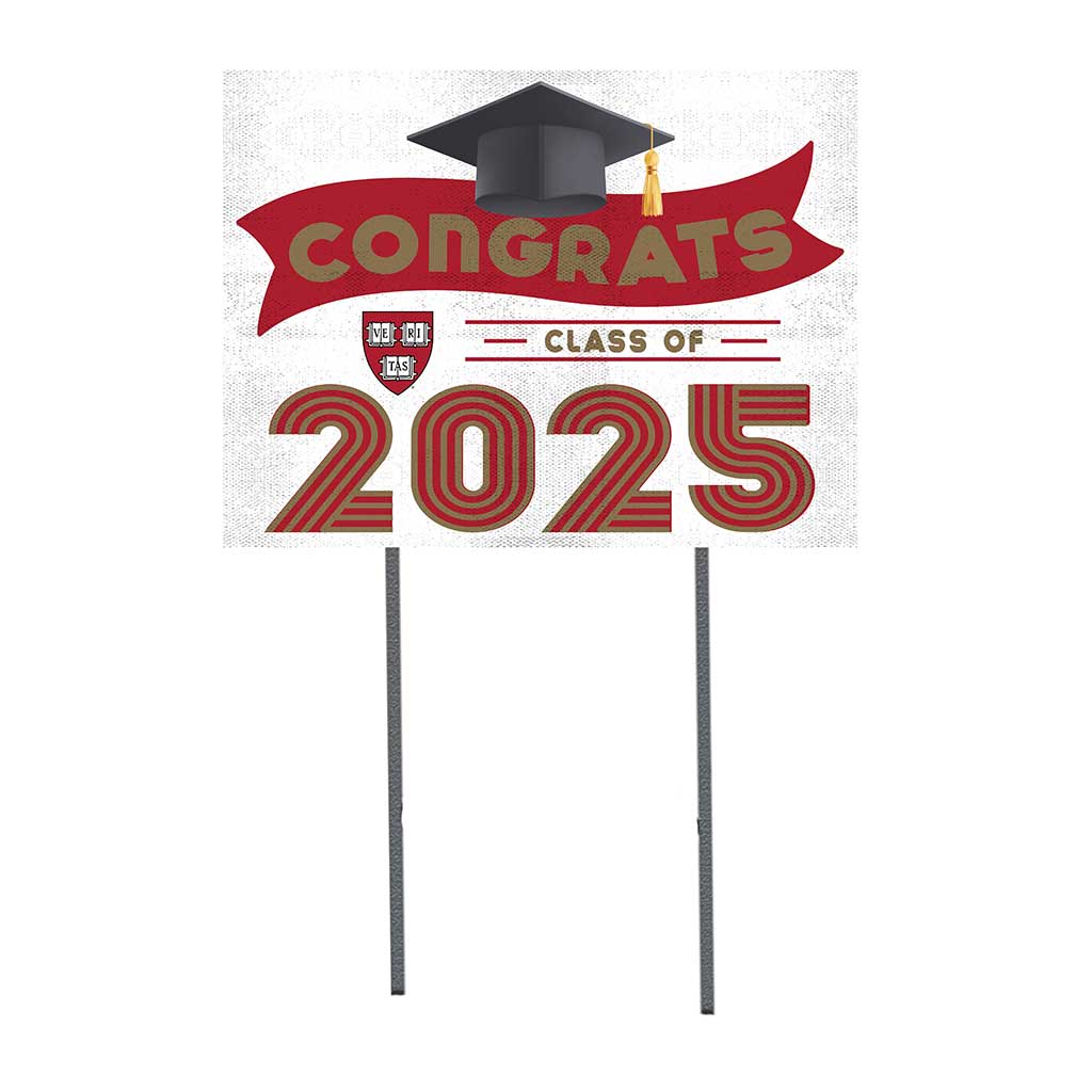 18x24 Harvard Crimson Class of 2025 Lawn Sign