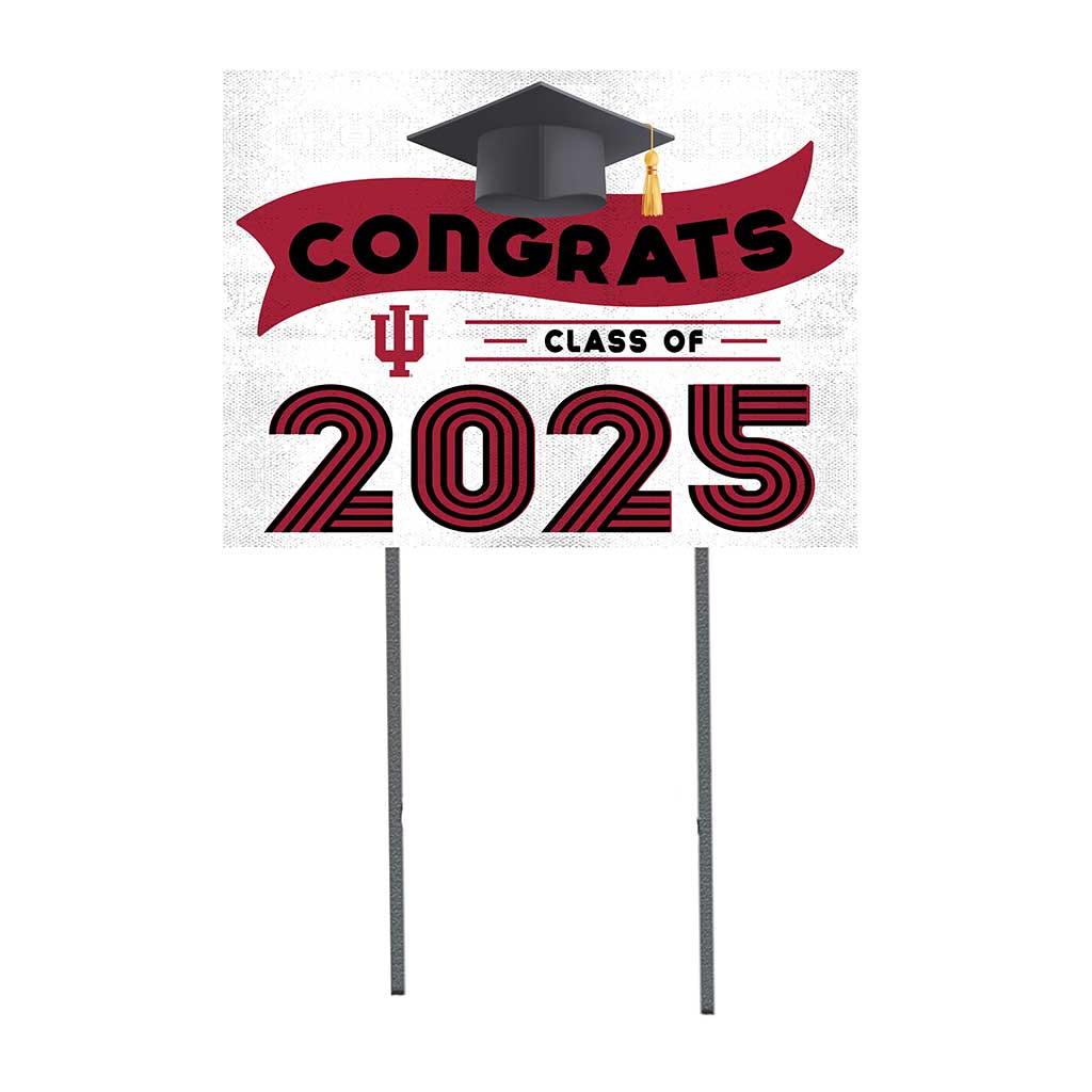 18x24 Indiana Hoosiers Class of 2025 Lawn Sign