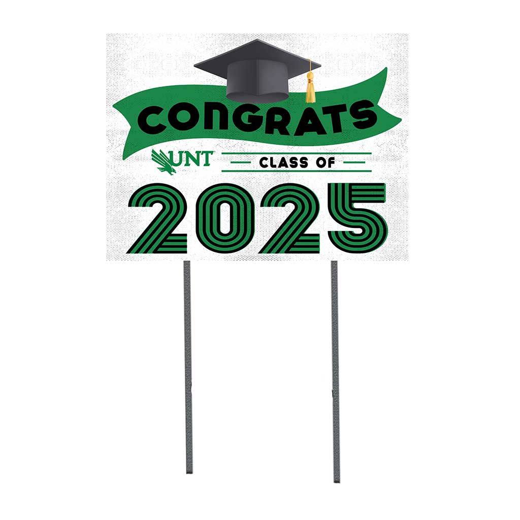 18x24 North Texas Mean Green Class of 2025 Lawn Sign