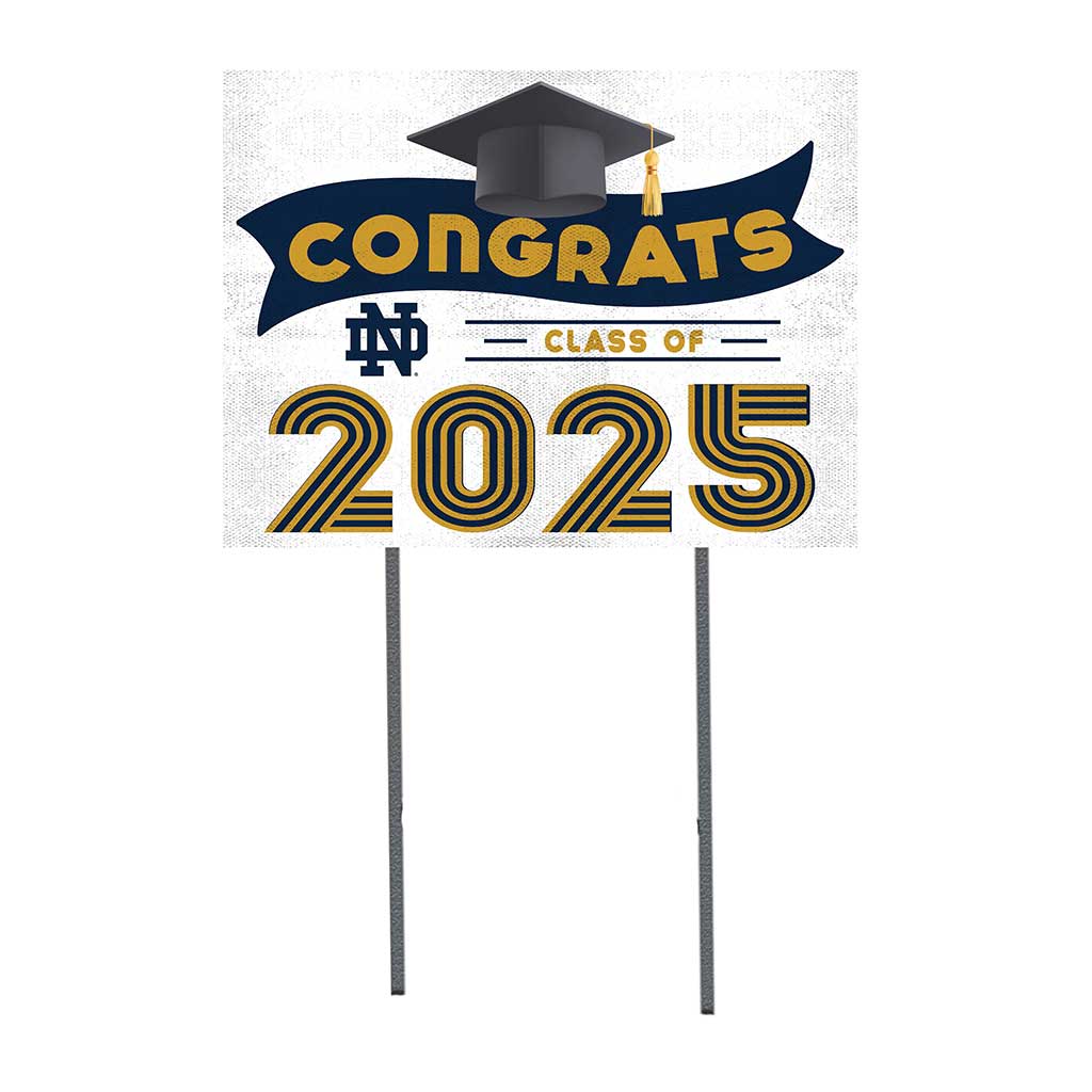 18x24 Notre Dame Fighting Irish Class of 2025 Lawn Sign