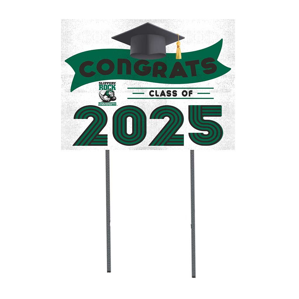 18x24 Slippery Rock The Rock Class of 2025 Lawn Sign