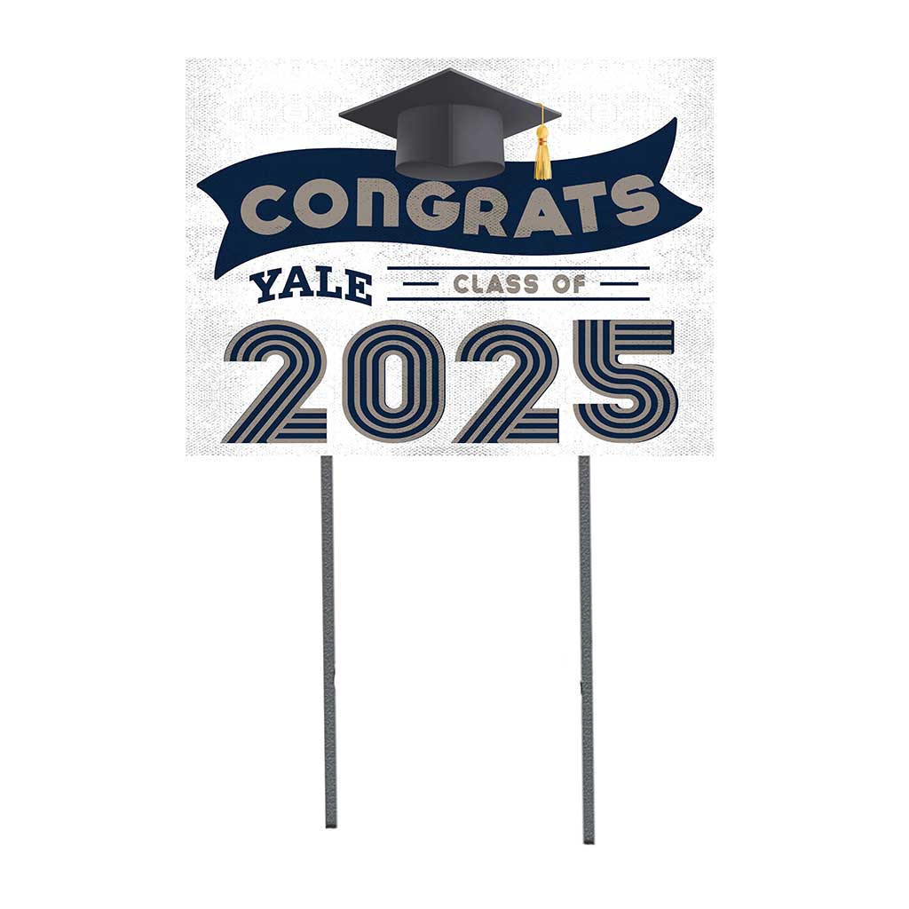18x24 Yale Bulldogs Class of 2025 Lawn Sign