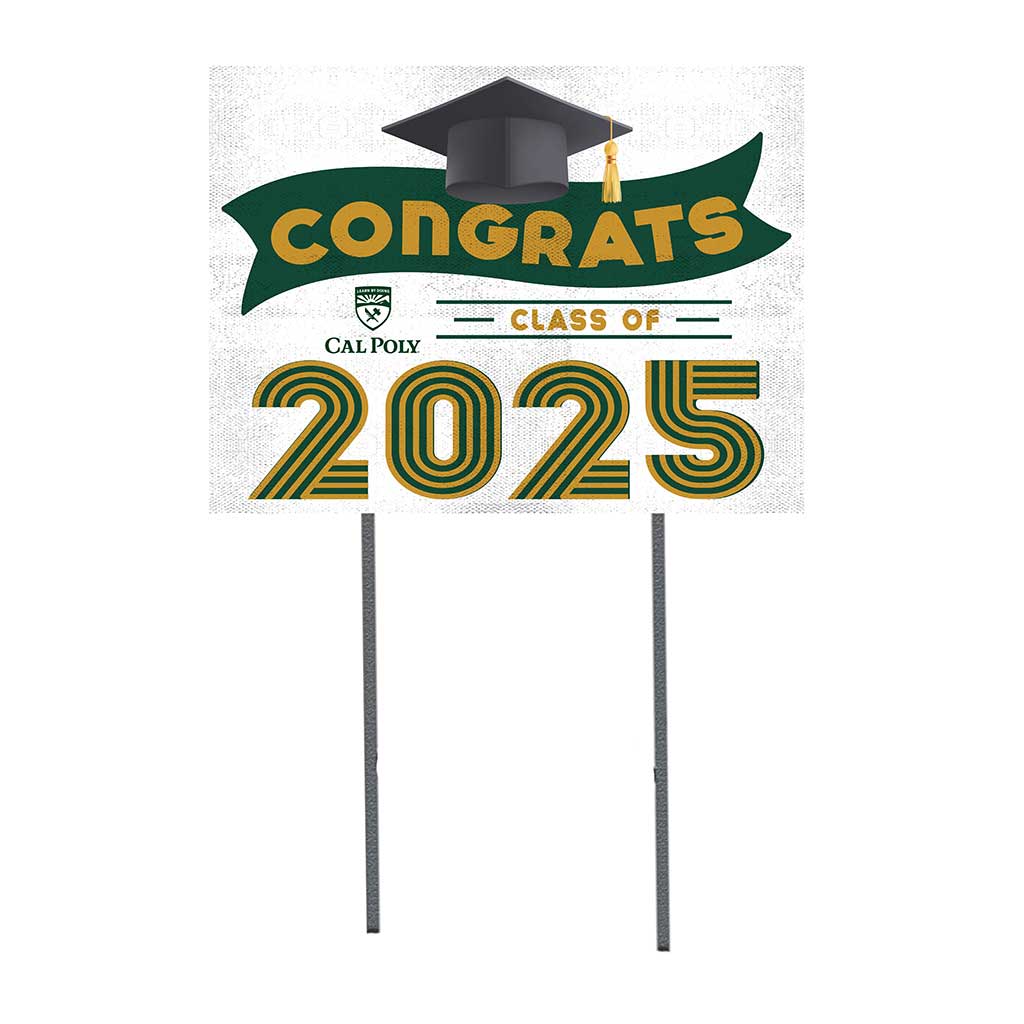 18x24 Cal Poly Mustangs Class of 2025 Lawn Sign