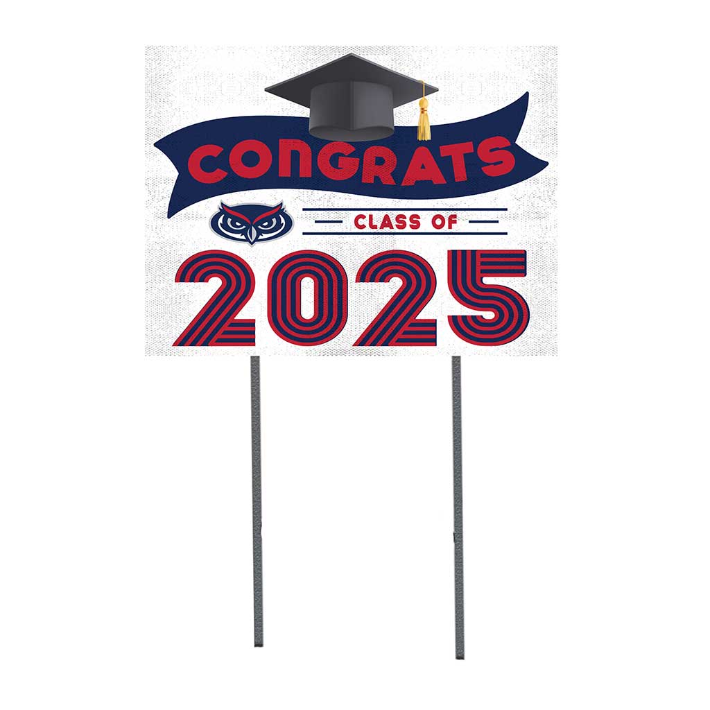18x24 FAU Owls Class of 2025 Lawn Sign