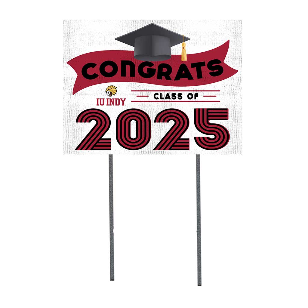 18x24 Indiana University Indianapolis Jaguars Class of 2025 Lawn Sign