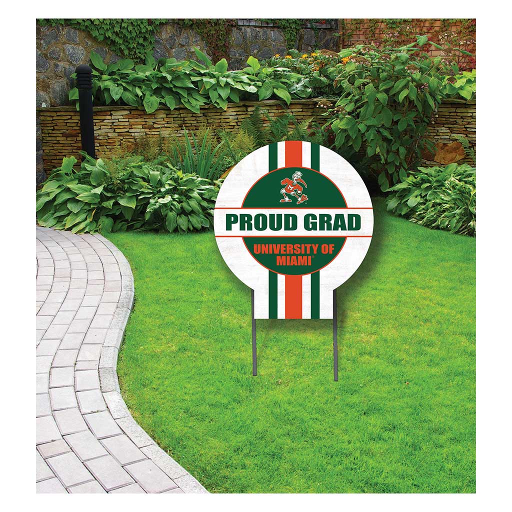 20x20 Miami Hurricanes Proud Grad Lawn Sign