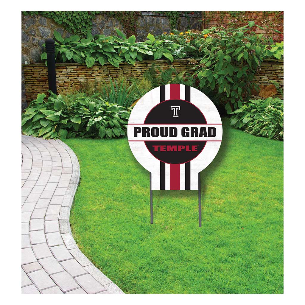 20x20 Temple Owls Proud Grad Lawn Sign