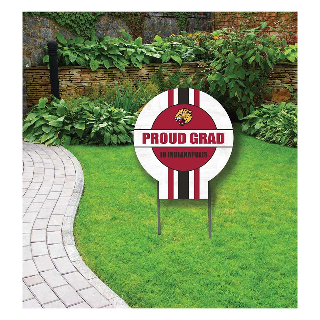 20x20 Indiana University Indianapolis Jaguars Proud Grad Lawn Sign