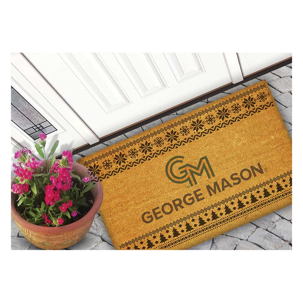 Team Coir Doormat Holiday Logo George Mason Patriots