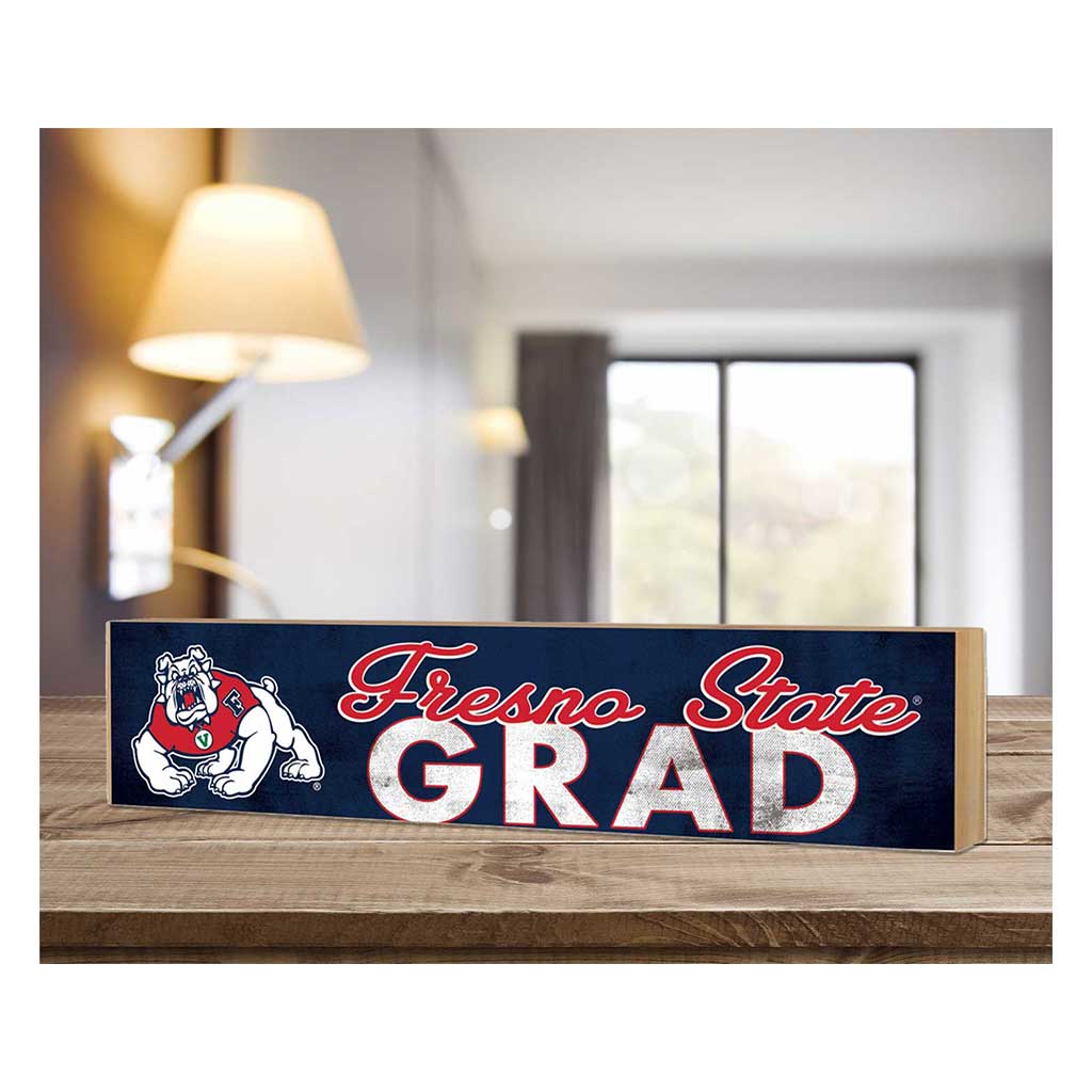 3x13 Fresno State Bulldogs Grad Block Sign
