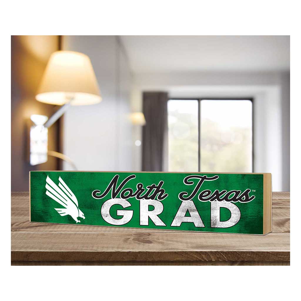 3x13 North Texas Mean Green Grad Block Sign