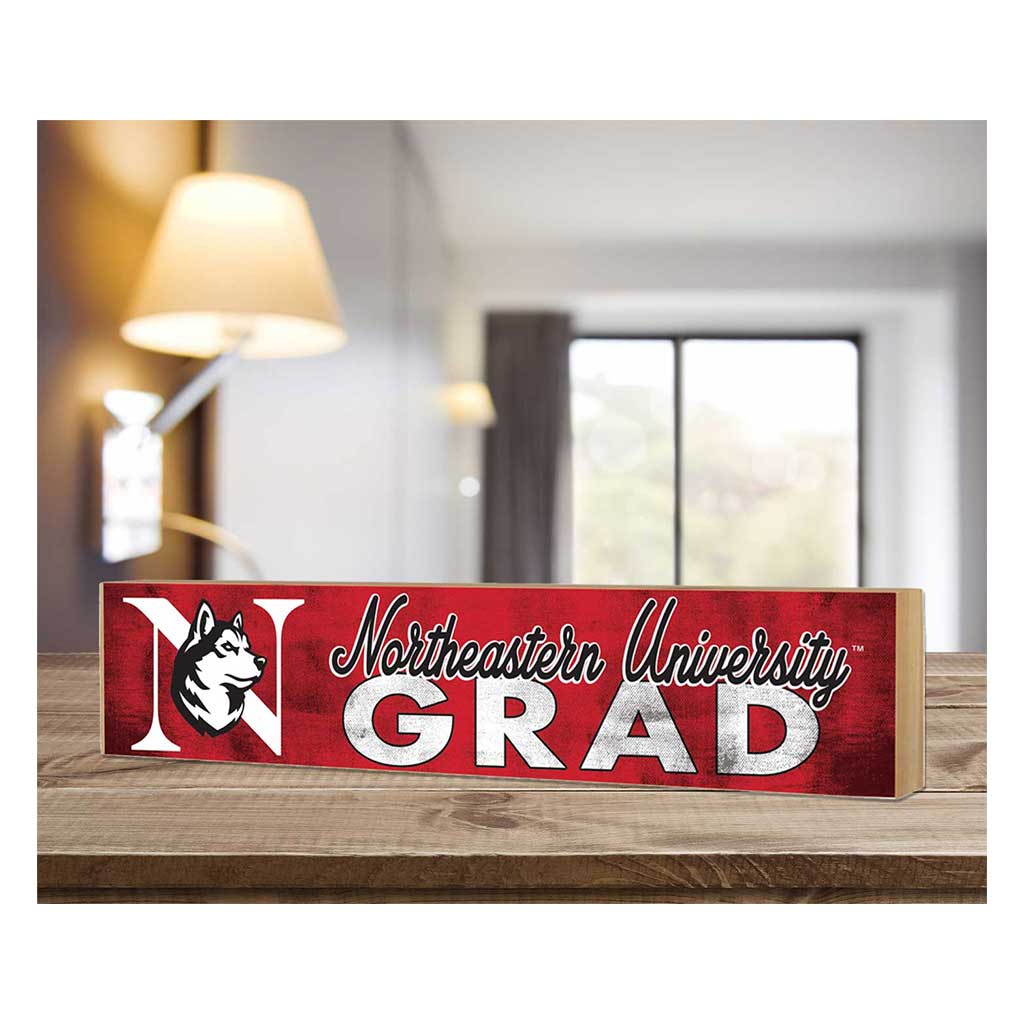 3x13 Northeastern Huskies Grad Block Sign