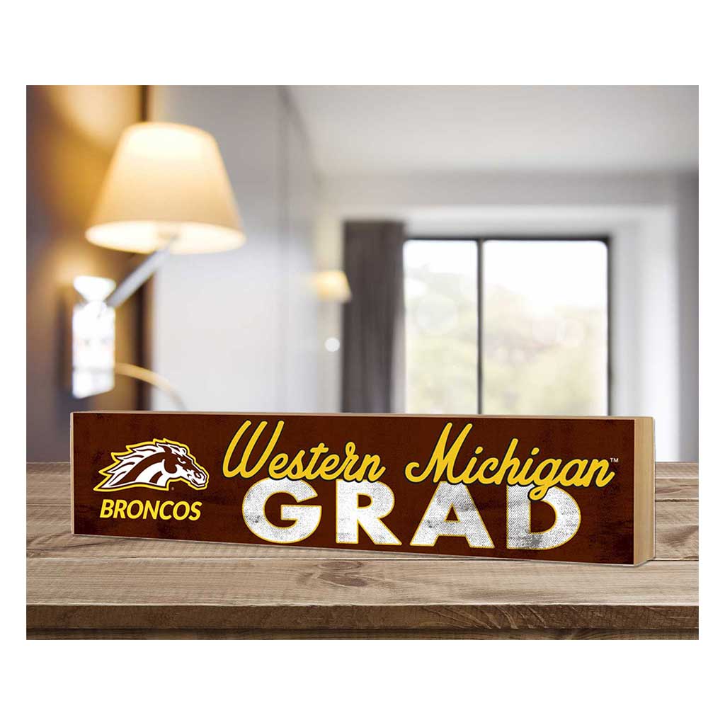3x13 Western Michigan Broncos Grad Block Sign