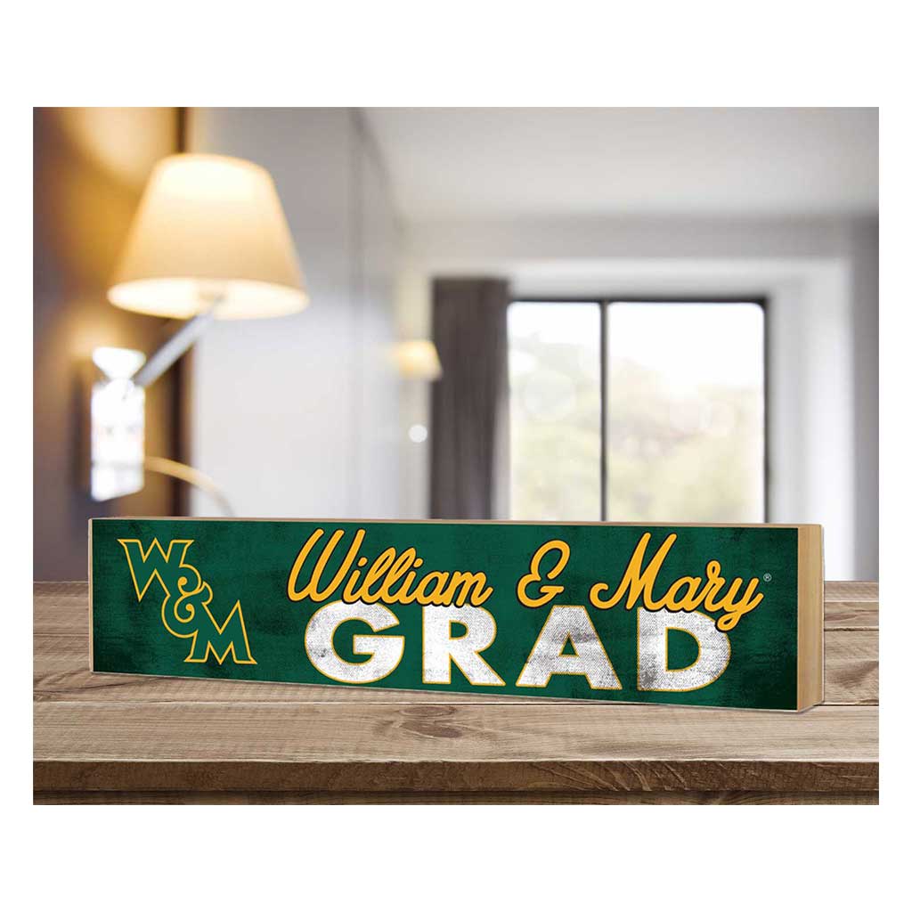 3x13 William & Mary Tribe Grad Block Sign