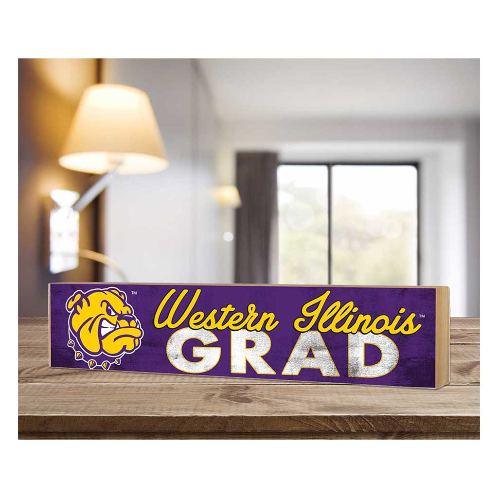 3x13 Western Illinois Leathernecks Grad Block Sign