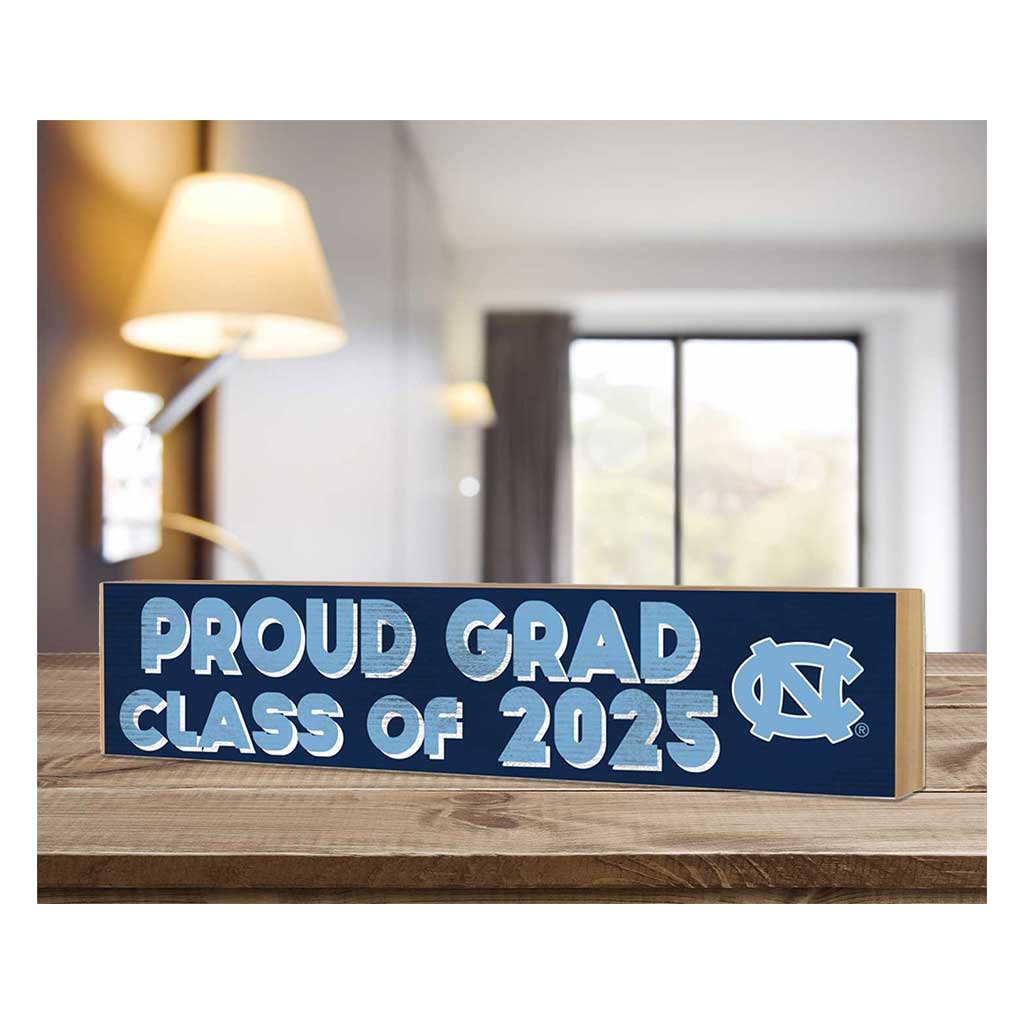 3x13 North Carolina Tar Heels Class of 2025 Block Sign