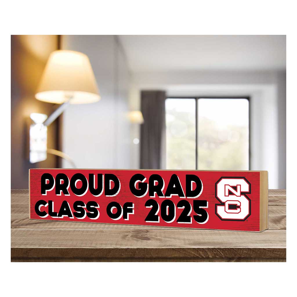 3x13 NC State Wolfpack Class of 2025 Block Sign