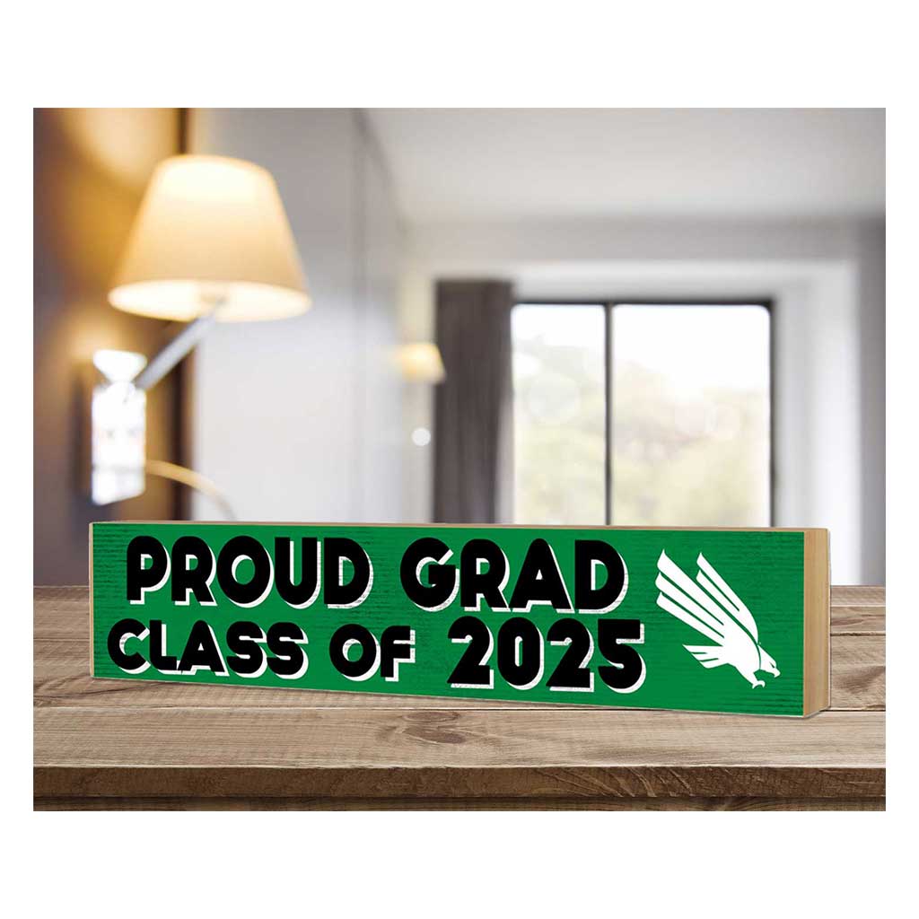3x13 North Texas Mean Green Class of 2025 Block Sign