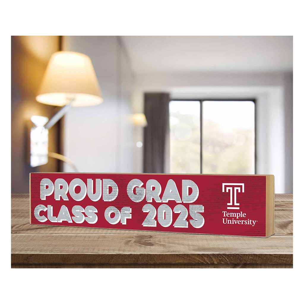 3x13 Temple Owls Class of 2025 Block Sign