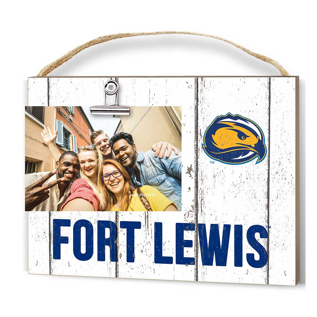 Clip It Weathered Logo Photo Frame Fort Lewis College Skyhawks