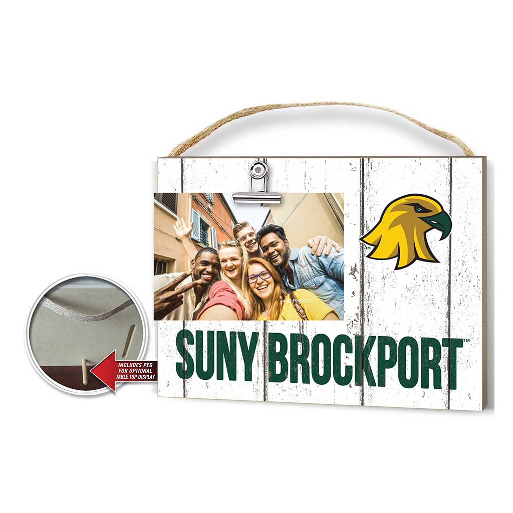 Clip It Weathered Logo Photo Frame College at SUNY Brockport Golden Eagles