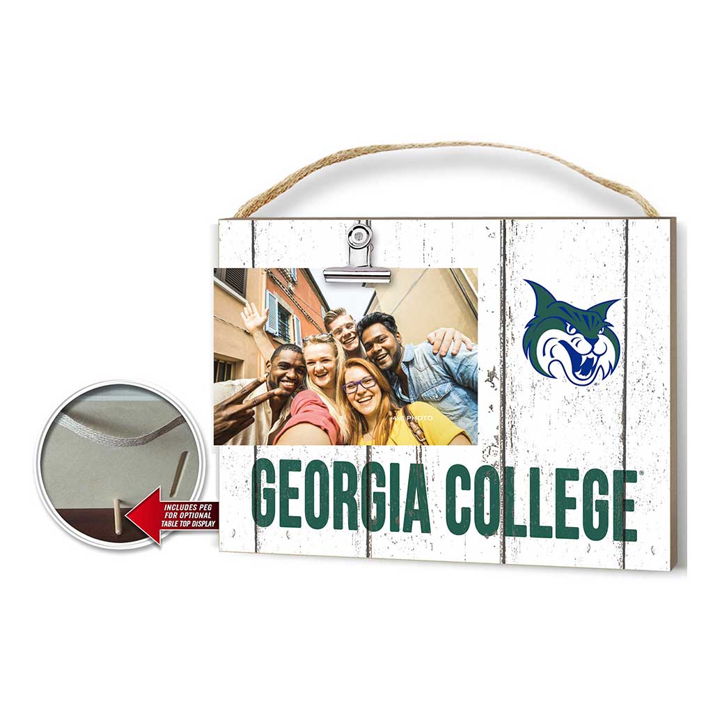 Clip It Weathered Logo Photo Frame Georgia College Bobcats