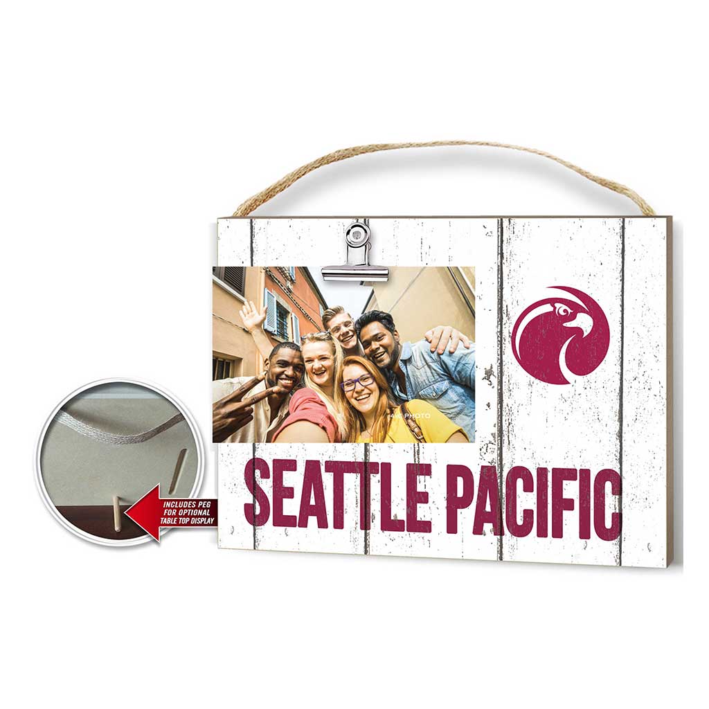 Clip It Weathered Logo Photo Frame Seattle Pacific University Falcons