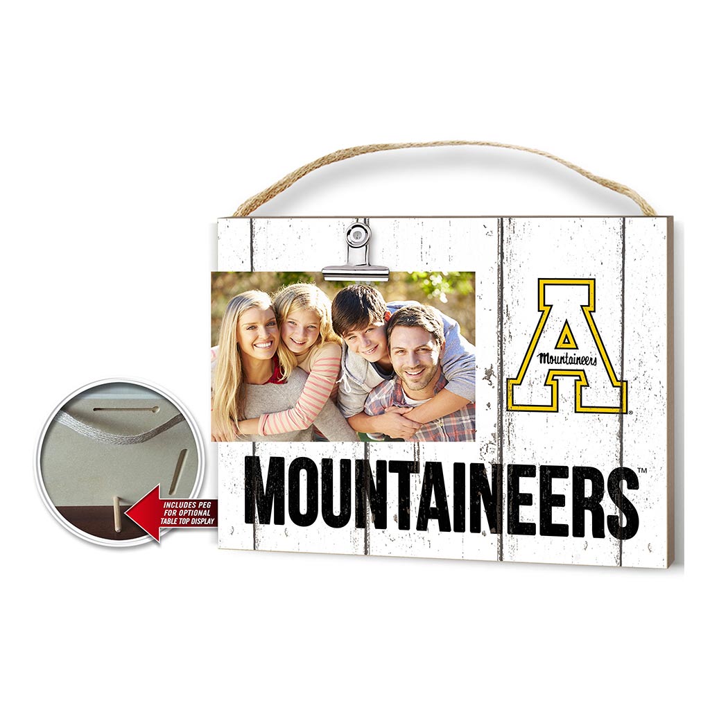Clip It Weathered Logo Photo Frame Appalachian State Mountaineers