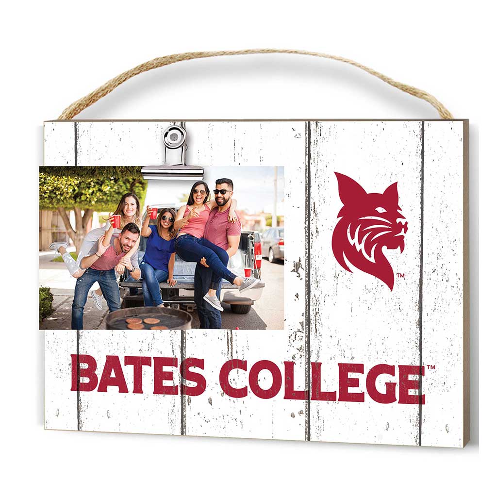 Clip It Weathered Logo Photo Frame Bates College Bobcats