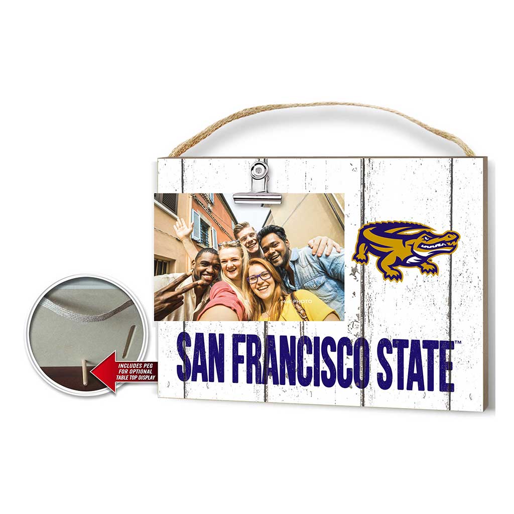 Clip It Weathered Logo Photo Frame San Francisco State Gators