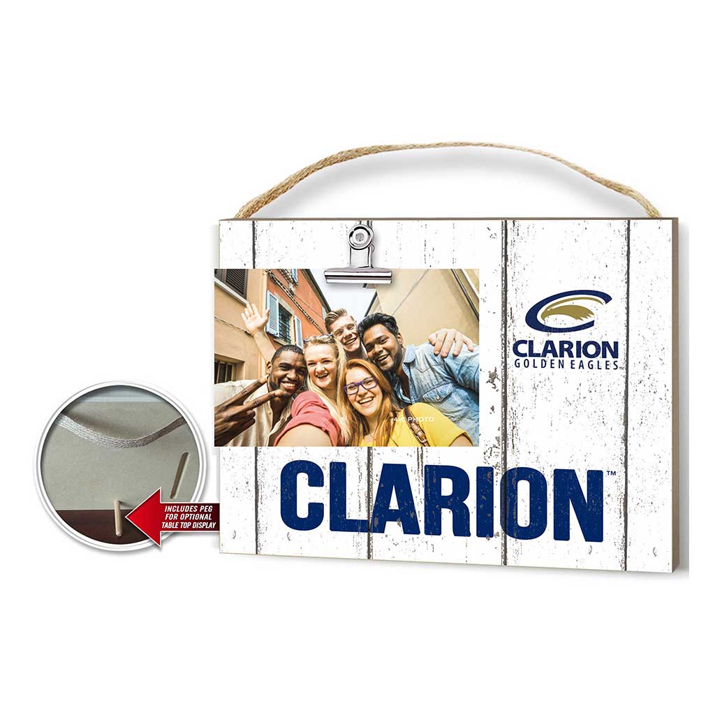 Clip It Weathered Logo Photo Frame Clarion University Eagles
