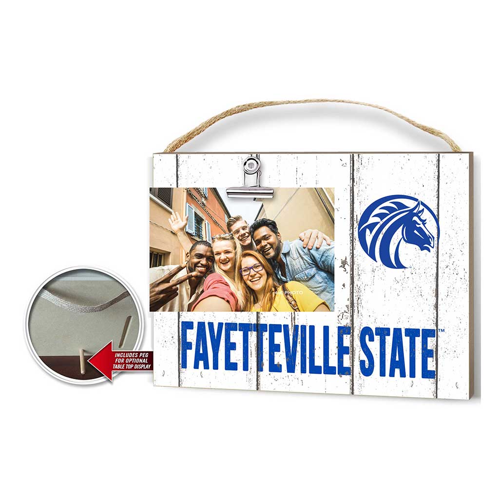 Clip It Weathered Logo Photo Frame Fayetteville State Broncos